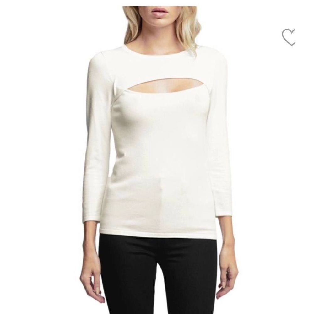 L'AGENCE Jocelyn cut-out long sleeve top size Large